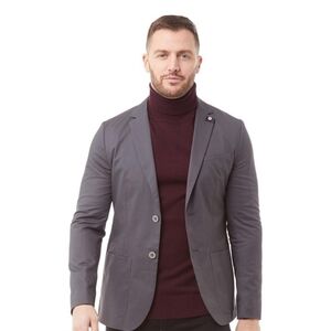 Ted Baker Mens Cliford Piece Dyed Cotton Blazer Light Grey